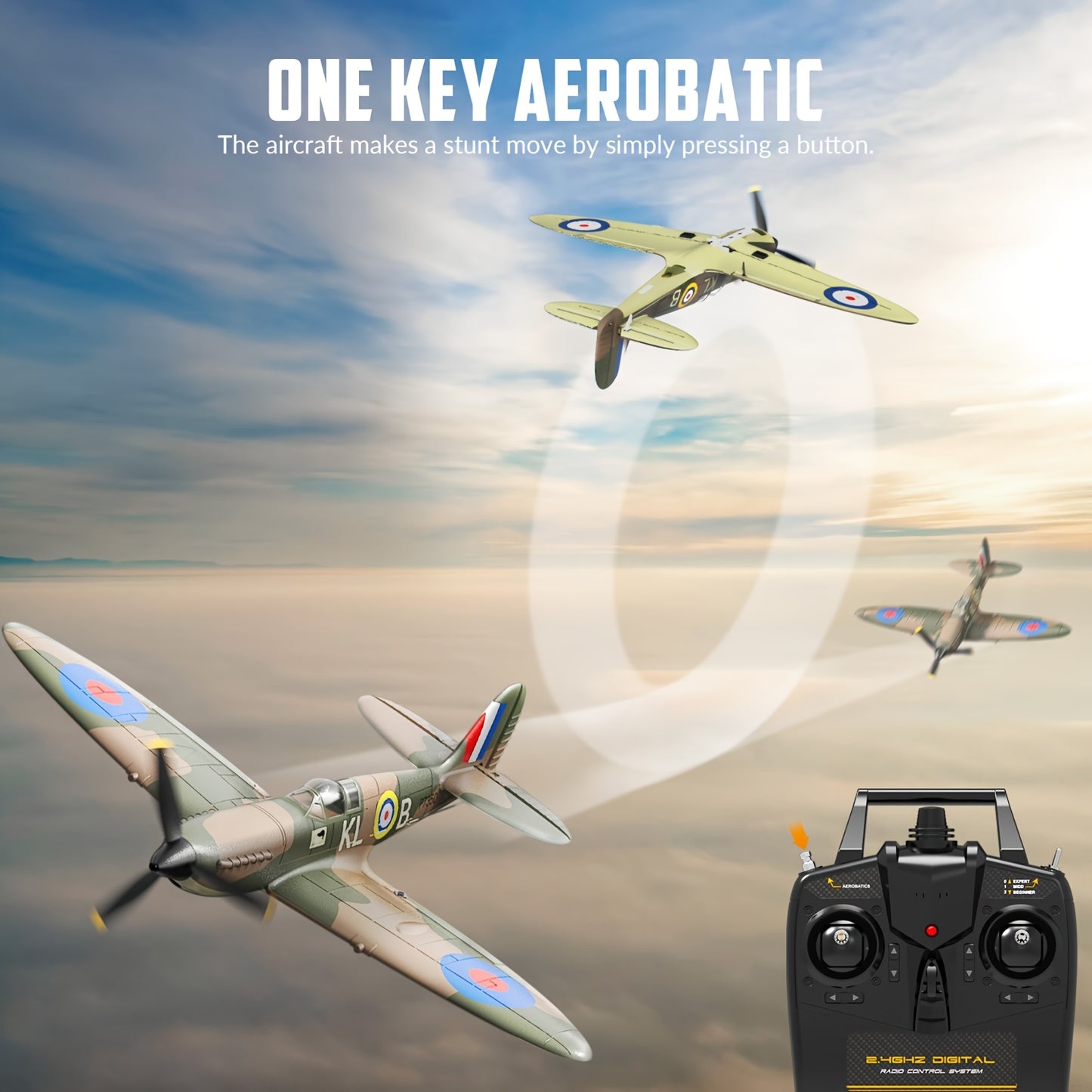 Volantexrc RC Plane Spitfire with Stabilizer System for Beginners