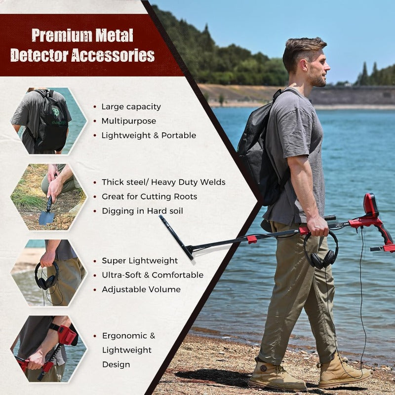 Waterproof Metal Detector For Adults LCD Display DSP Chip