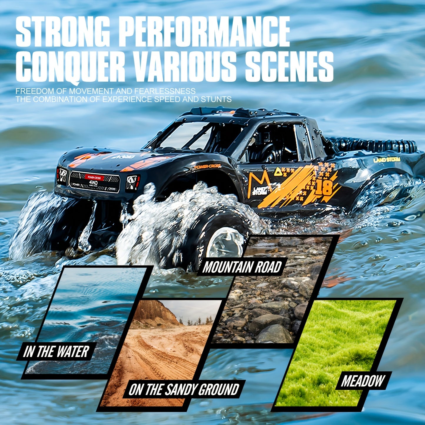 Amphibious RC Car With Rechargeable Batteries For Offroad Adventures