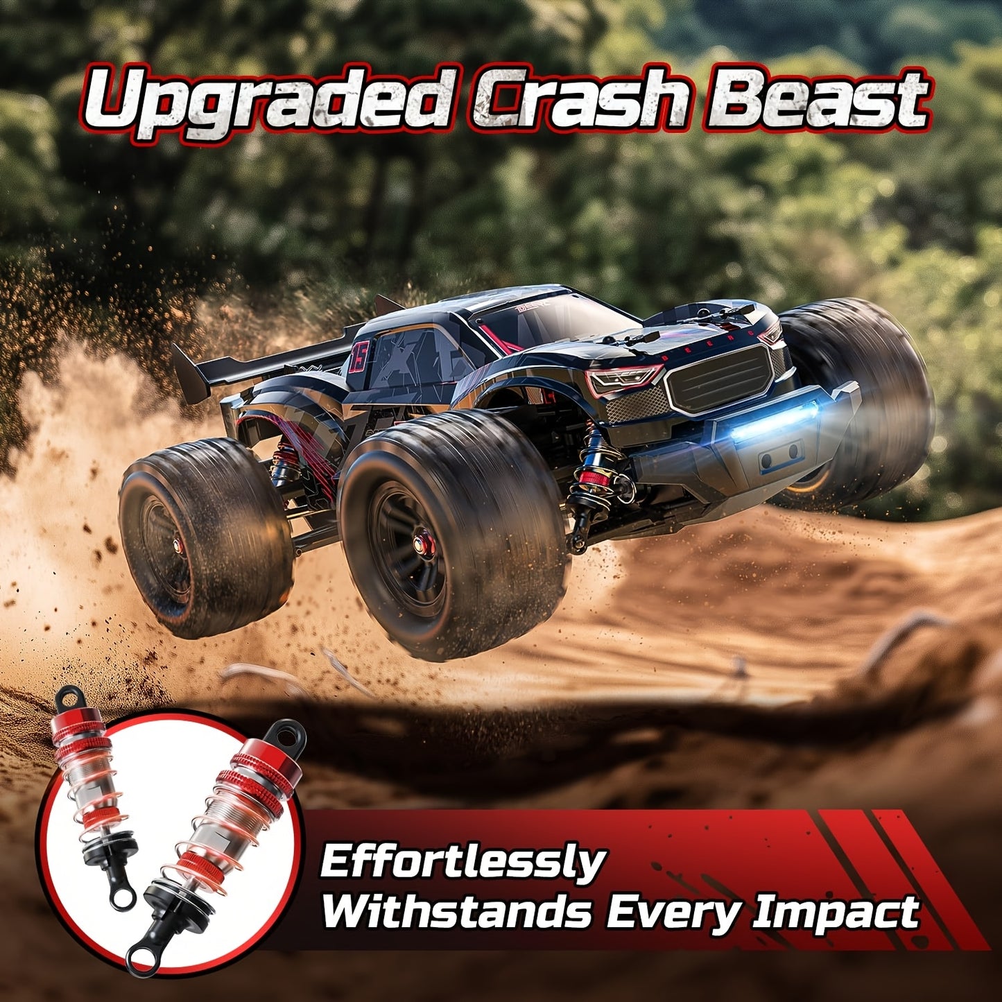 DEERC Brushless RC Truck All-Terrain Remote Control Car