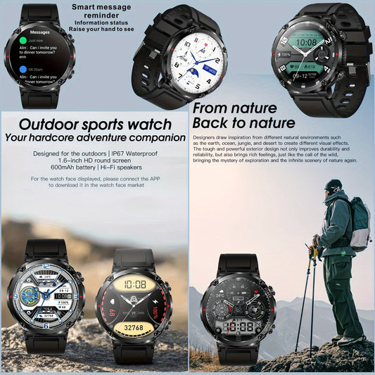 Mens Outdoor Sports Smartwatch With Fitness Tracker
