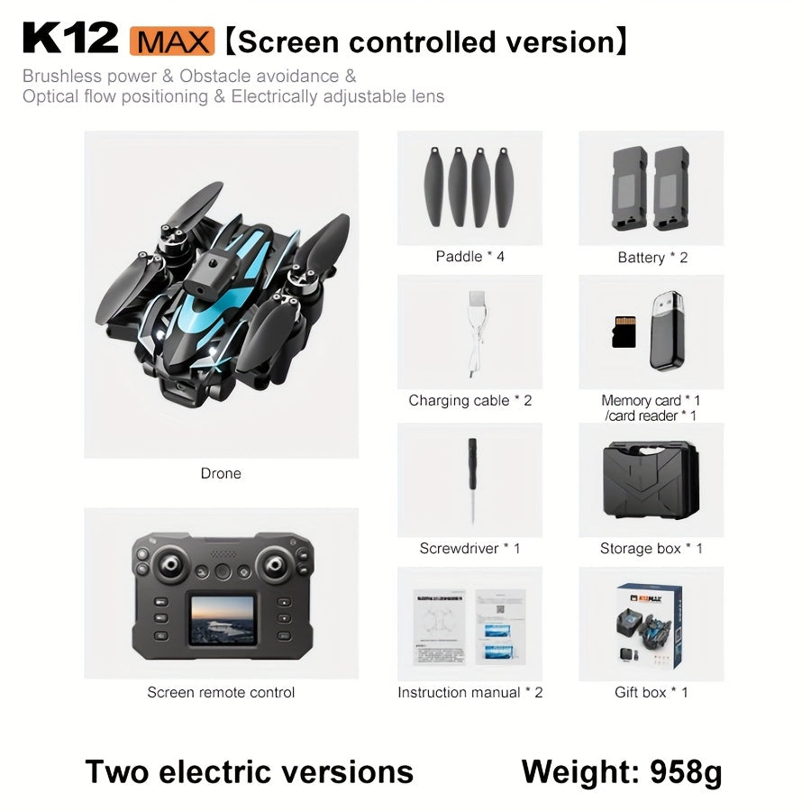 Beginner RC Drone with Dual Batteries and Remote Video