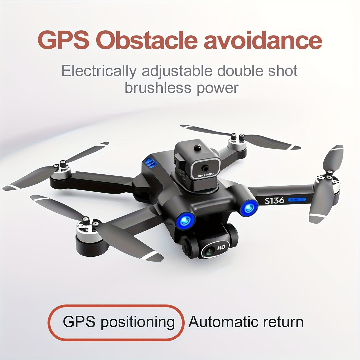 S136 GPS Drone With Dual Cameras And Obstacle Avoidance