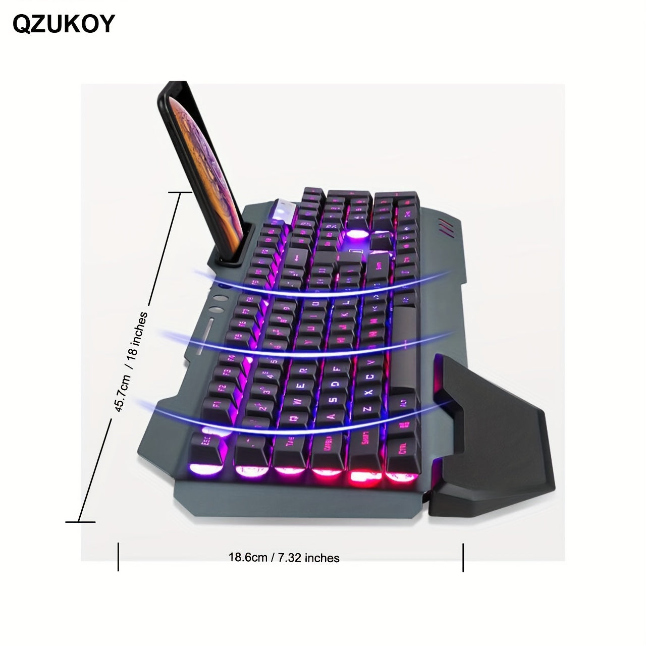 QZUKOY RGB Backlit Mechanical Gaming Keyboard for Serious Gamers