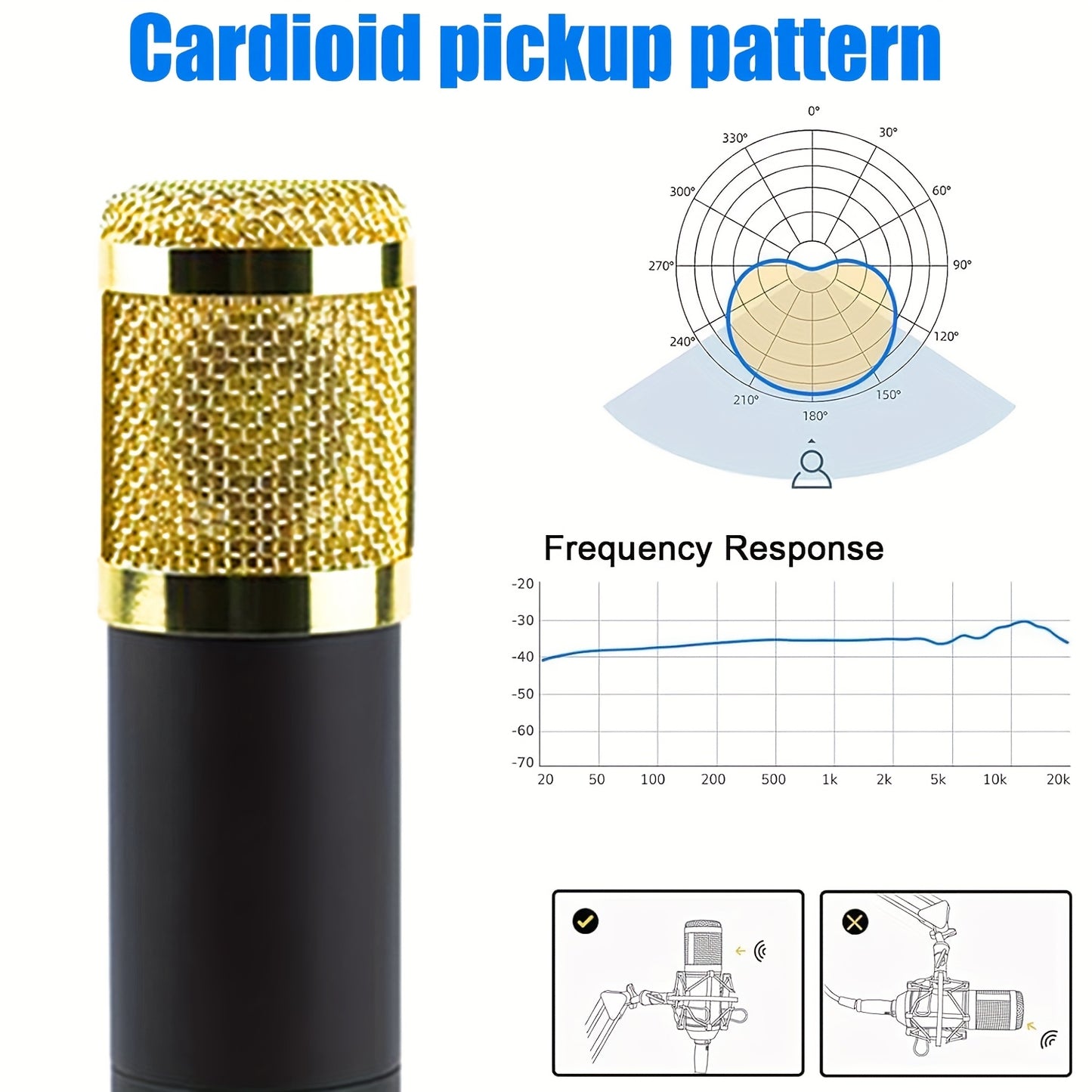 Podcast Equipment Bundle with Audio Interface and Condenser Microphone