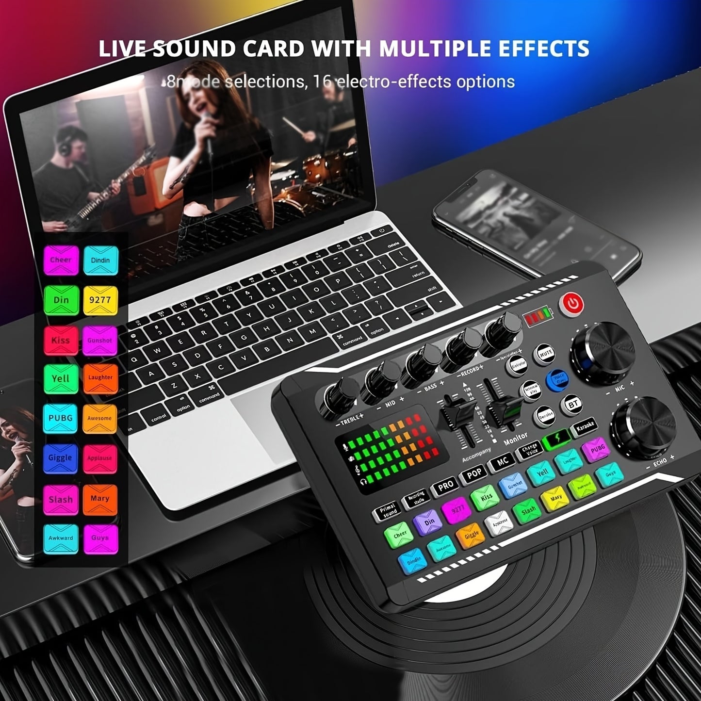 Podcast Equipment Bundle with Audio Interface and Condenser Microphone