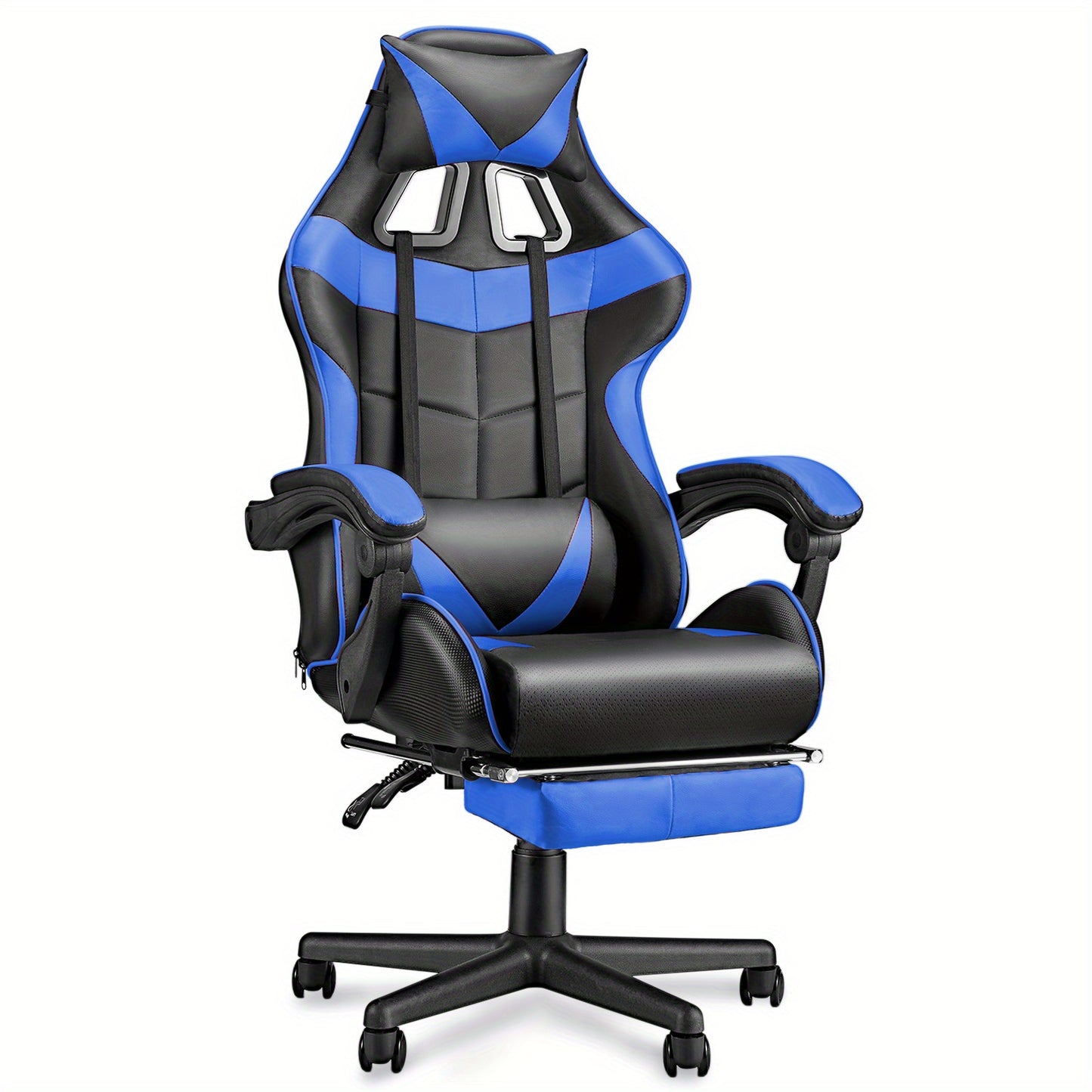 Ergonomic Gaming Chair with Footrest and Lumbar Support
