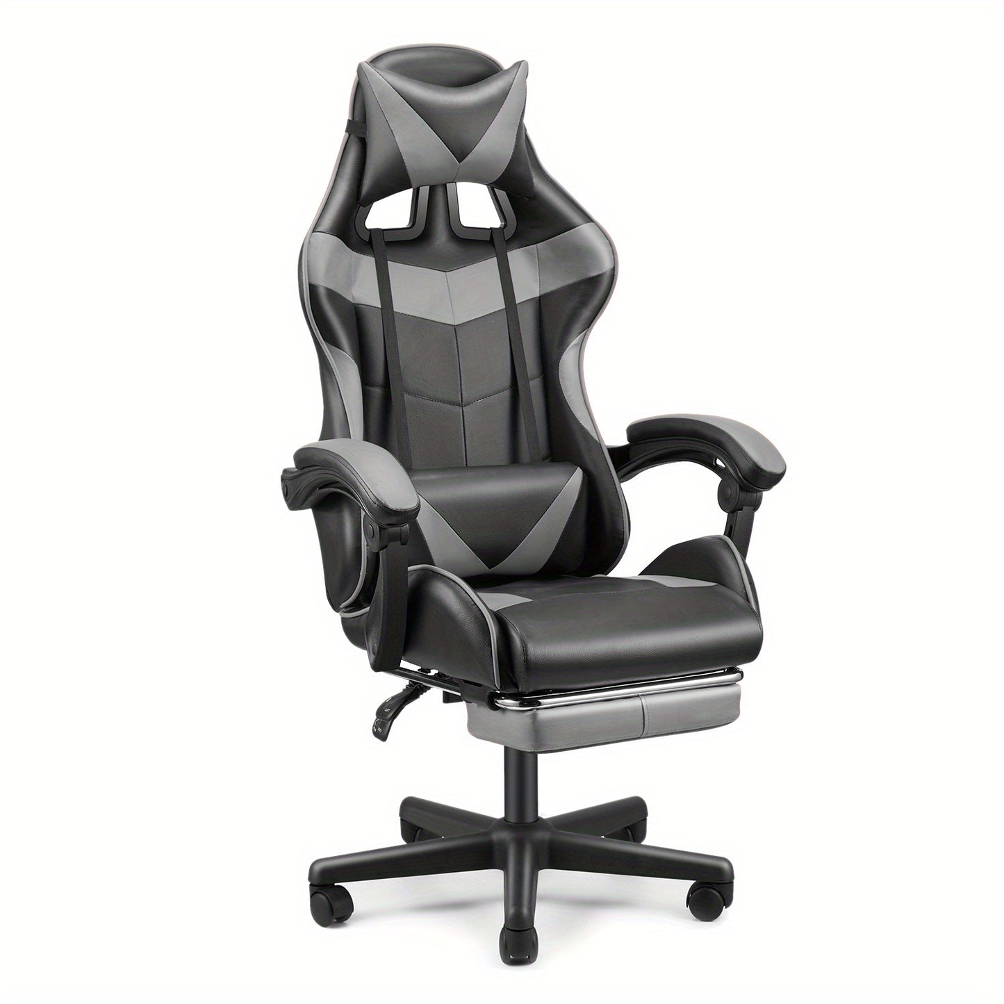 Ergonomic Gaming Chair with Footrest and Lumbar Support