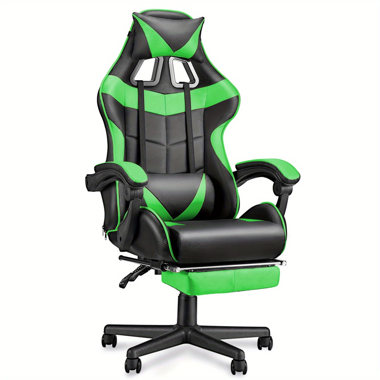 Ergonomic Gaming Chair with Footrest and Lumbar Support