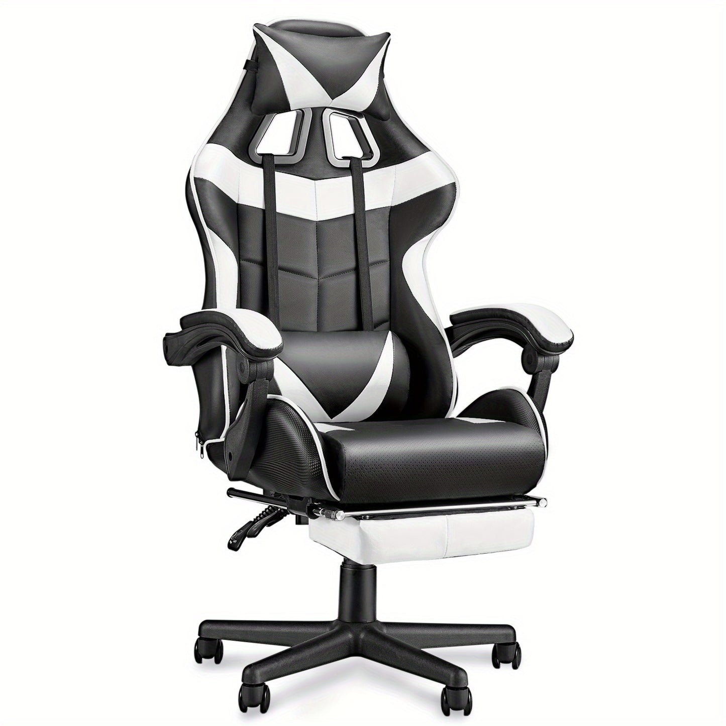Ergonomic Gaming Chair with Footrest and Lumbar Support