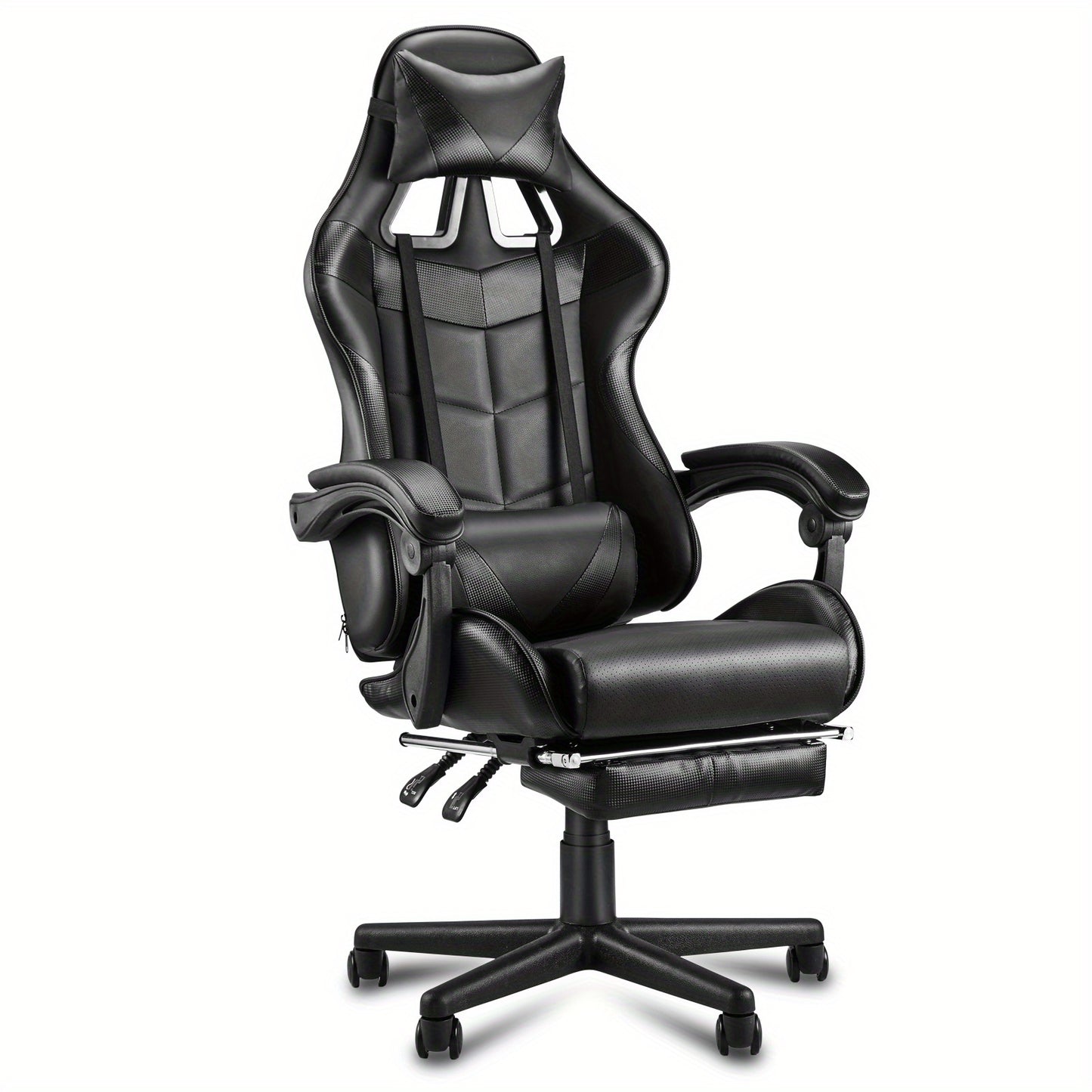Ergonomic Gaming Chair with Footrest and Lumbar Support