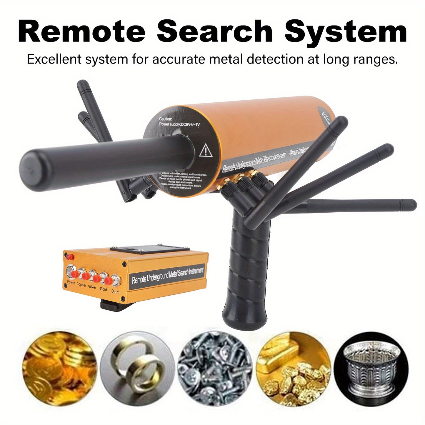 AKS Handheld Metal Detector Pinpointer Portable 360 Degree