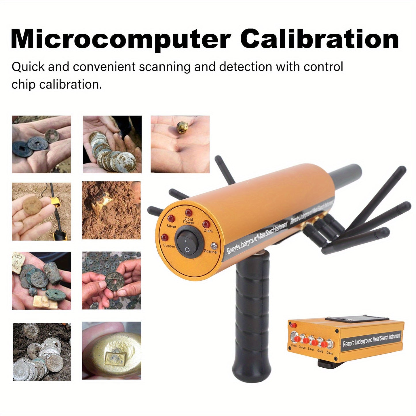 AKS Handheld Metal Detector Pinpointer Portable 360 Degree