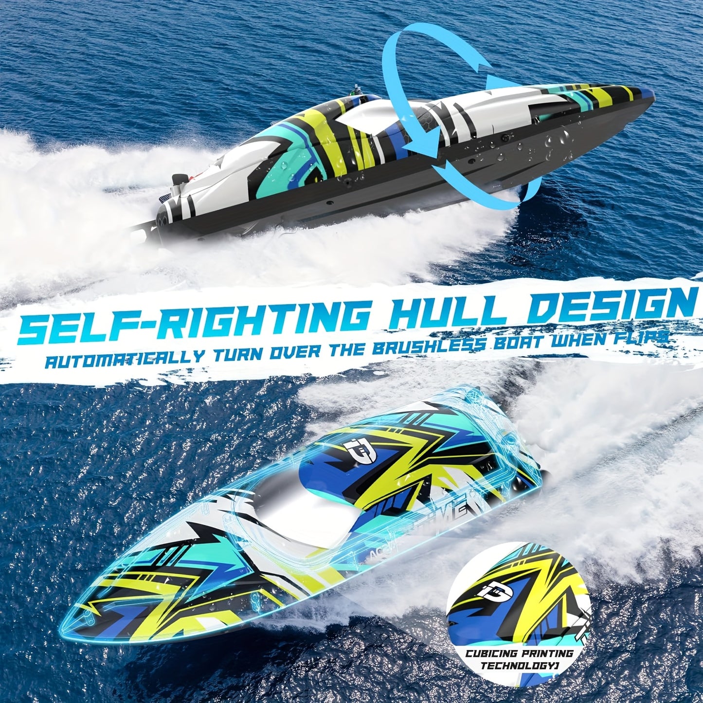 DEERC Brushless RC Speed Boat High Speed Racing Fun