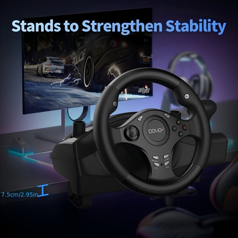 DOYO Gaming Steering Wheel with Pedal for Ultimate Racing Experience
