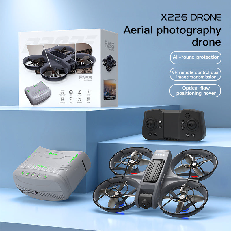 VR Quadcopter Drone with Head Mounted Glasses and Dual Camera