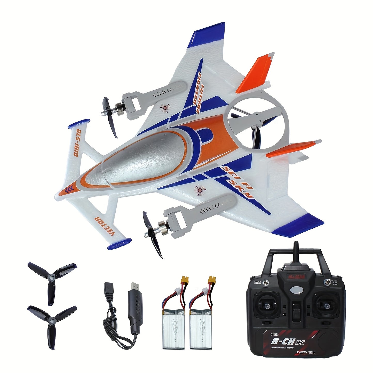 QIDI570 RC Plane Brushless Motor Remote Control Flying Stunt Glider