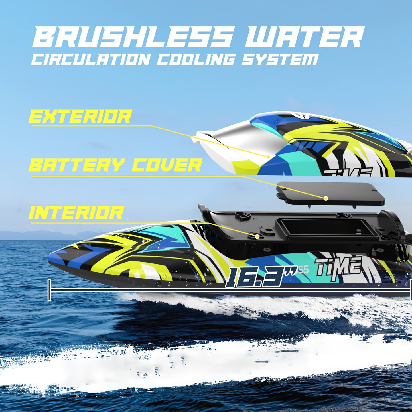 DEERC Brushless RC Speed Boat High Speed Racing Fun
