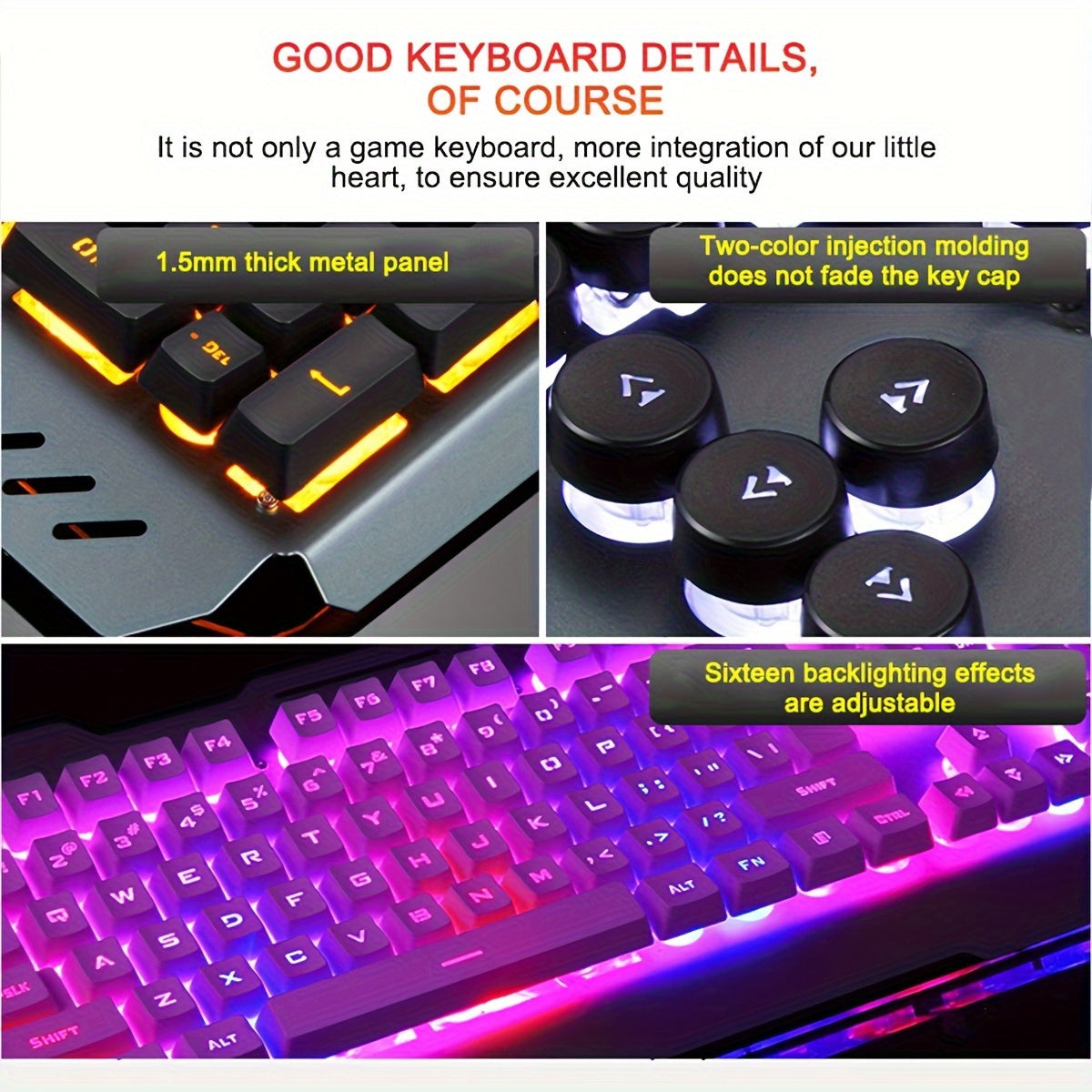 QZUKOY RGB Backlit Mechanical Gaming Keyboard for Serious Gamers